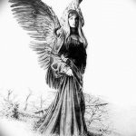тату ангел эскизы мужские 09.03.2019 №009 - tattoo sketches - tatufoto.com