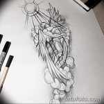 тату ангел эскизы мужские 09.03.2019 №021 - tattoo sketches - tatufoto.com