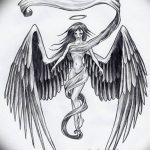тату ангел эскизы мужские 09.03.2019 №028 - tattoo sketches - tatufoto.com