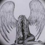 тату ангел эскизы мужские 09.03.2019 №030 - tattoo sketches - tatufoto.com