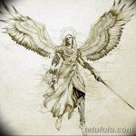 тату ангел эскизы мужские 09.03.2019 №040 - tattoo sketches - tatufoto.com