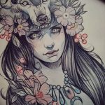 тату волка эскизы для девушек 08.03.2019 №005 - tattoo sketches - tatufoto.com