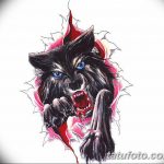 тату волка эскизы мужские 09.03.2019 №040 - tattoo sketches - tatufoto.com