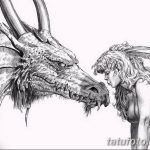 тату дракон эскизы для девушек 08.03.2019 №024 - tattoo sketches - tatufoto.com