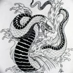 тату змея эскизы мужские 09.03.2019 №004 - tattoo sketches - tatufoto.com