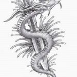 тату змея эскизы мужские 09.03.2019 №047 - tattoo sketches - tatufoto.com