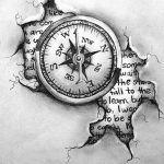 тату компас эскизы мужские 09.03.2019 №010 - tattoo sketches - tatufoto.com