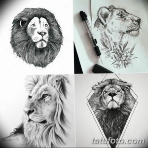 тату львица для девушек эскизы 08.03.2019 №002 - tattoo sketches - tatufoto.com