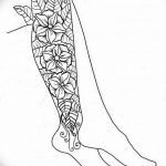 тату на голени для девушек эскизы 08.03.2019 №004 - tattoo sketches - tatufoto.com