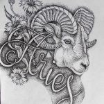 тату овен для девушек эскизы 08.03.2019 №003 - tattoo sketches - tatufoto.com