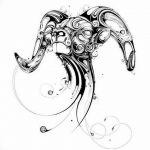 тату овен для девушек эскизы 08.03.2019 №007 - tattoo sketches - tatufoto.com