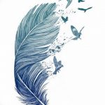 тату перо эскизы для девушек 08.03.2019 №002 - tattoo sketches - tatufoto.com