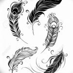 тату перо эскизы для девушек 08.03.2019 №003 - tattoo sketches - tatufoto.com