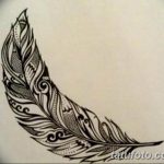 тату перо эскизы для девушек 08.03.2019 №007 - tattoo sketches - tatufoto.com