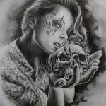 тату реализм эскизы девушек 08.03.2019 №018 - tattoo sketches - tatufoto.com