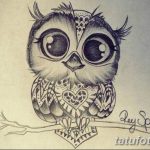 тату сова эскиз для девушек 08.03.2019 №010 - tattoo sketches - tatufoto.com