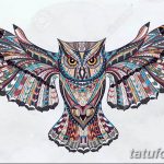 тату сова эскиз для девушек 08.03.2019 №020 - tattoo sketches - tatufoto.com