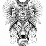 тату сова эскиз для девушек 08.03.2019 №023 - tattoo sketches - tatufoto.com
