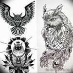 тату сова эскиз для девушек 08.03.2019 №028 - tattoo sketches - tatufoto.com