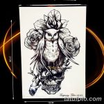 тату сова эскиз для девушек 08.03.2019 №038 - tattoo sketches - tatufoto.com