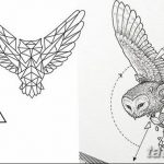 тату сова эскиз для девушек 08.03.2019 №045 - tattoo sketches - tatufoto.com