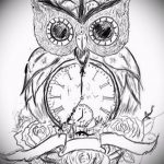 тату сова эскиз для девушек 08.03.2019 №046 - tattoo sketches - tatufoto.com