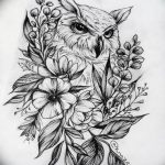 тату сова эскиз для девушек 08.03.2019 №050 - tattoo sketches - tatufoto.com