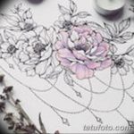 тату эскизы для девушек цветы 08.03.2019 №015 - tattoo sketches - tatufoto.com