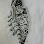 тату эскизы мужские биомеханика 09.03.2019 №019 - tattoo sketches - tatufoto.com