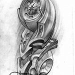тату эскизы мужские биомеханика 09.03.2019 №022 - tattoo sketches - tatufoto.com
