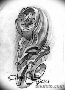 тату эскизы мужские биомеханика 09.03.2019 №022 - tattoo sketches - tatufoto.com