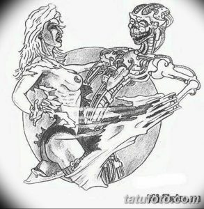 тату эскизы мужские биомеханика 09.03.2019 №023 - tattoo sketches - tatufoto.com