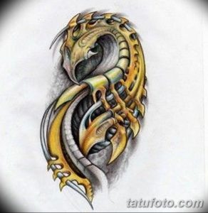 тату эскизы мужские биомеханика 09.03.2019 №024 - tattoo sketches - tatufoto.com