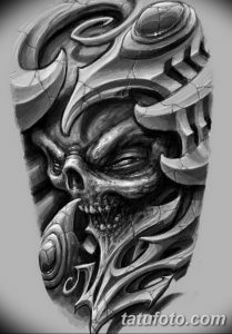 тату эскизы мужские биомеханика 09.03.2019 №026 - tattoo sketches - tatufoto.com