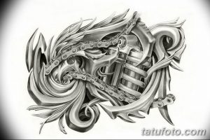 тату эскизы мужские биомеханика 09.03.2019 №027 - tattoo sketches - tatufoto.com
