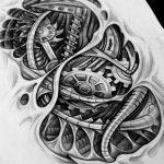 тату эскизы мужские биомеханика 09.03.2019 №032 - tattoo sketches - tatufoto.com