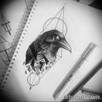 тату эскизы мужские ворон 09.03.2019 №016 - tattoo sketches - tatufoto.com
