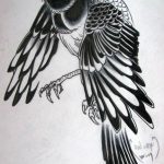 тату эскизы мужские ворон 09.03.2019 №031 - tattoo sketches - tatufoto.com