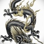 тату эскизы мужские драконы 09.03.2019 №001 - tattoo sketches - tatufoto.com