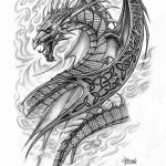 тату эскизы мужские драконы 09.03.2019 №002 - tattoo sketches - tatufoto.com