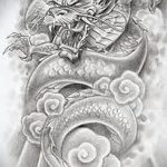 тату эскизы мужские драконы 09.03.2019 №010 - tattoo sketches - tatufoto.com