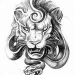 тату эскизы мужские лев 09.03.2019 №001 - tattoo sketches - tatufoto.com