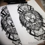 тату эскизы мужские лев 09.03.2019 №029 - tattoo sketches - tatufoto.com