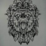тату эскизы мужские медведь 09.03.2019 №015 - tattoo sketches - tatufoto.com