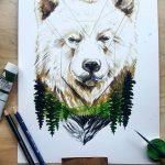 тату эскизы мужские медведь 09.03.2019 №023 - tattoo sketches - tatufoto.com