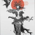 тату эскизы мужские самурай 09.03.2019 №005 - tattoo sketches - tatufoto.com