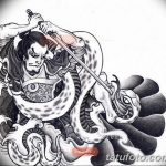 тату эскизы мужские самурай 09.03.2019 №011 - tattoo sketches - tatufoto.com