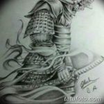 тату эскизы мужские самурай 09.03.2019 №013 - tattoo sketches - tatufoto.com