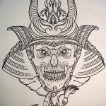 тату эскизы мужские самурай 09.03.2019 №017 - tattoo sketches - tatufoto.com