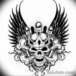 тату эскизы мужские черепа 09.03.2019 №004 - tattoo sketches - tatufoto.com